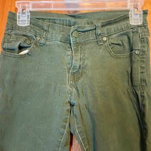 Green skinny jeans